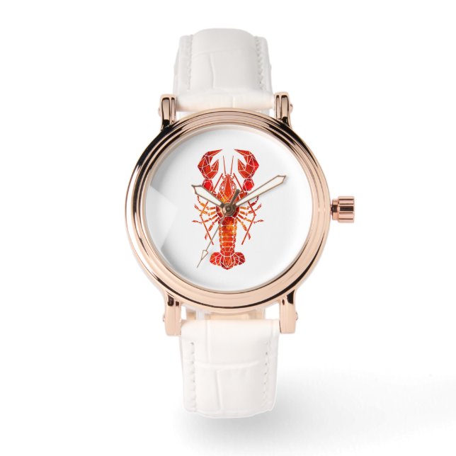 Red polygonal lobster watch (Front)