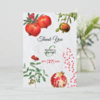 Red Pomegranate Botanical Mediterranean Wedding