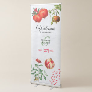 Red Pomegranate Mediterranean Wedding Welcome Sign