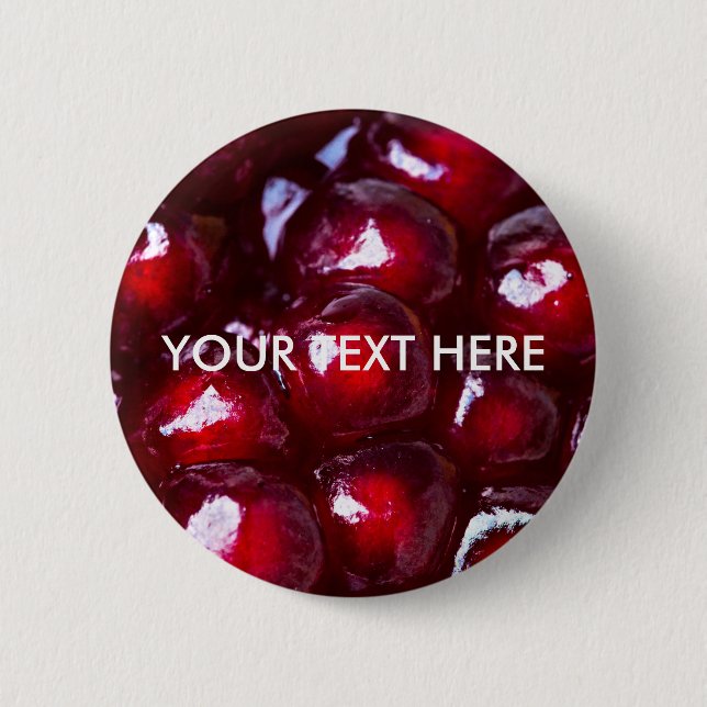 Red Pomegranate Seeds 6 Cm Round Badge (Front)