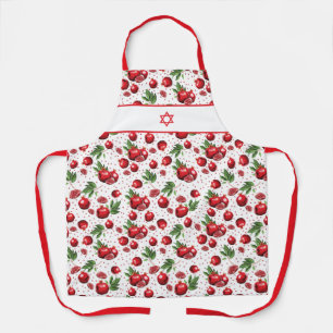 Red Pomegranates on Any Colour Background Star Apron