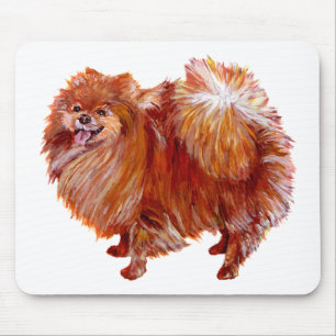 Red Pomeranian Mouse Mat