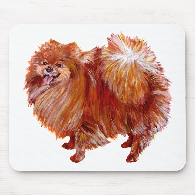Red Pomeranian Mouse Mat (Front)