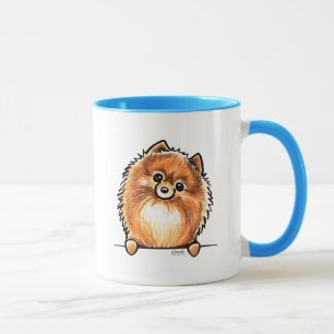 Red Pomeranian Paws Up Mug