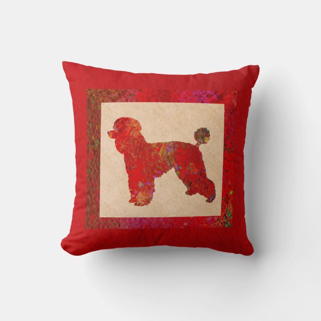 Red Poodle Cushion (Front)