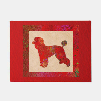 Red Poodle Doormat