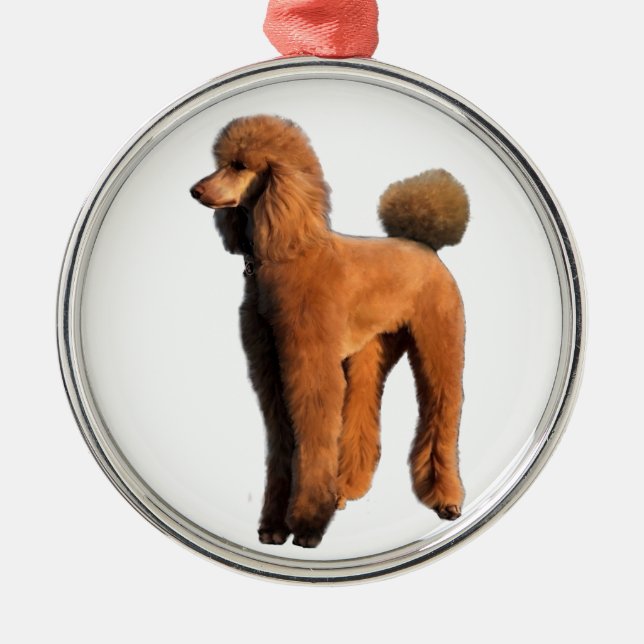red poodle metal tree decoration (Front)