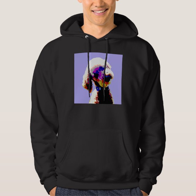Red Poodle Purple Hoodie (Front)
