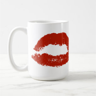 Red Pop Art Lips Coffee Mug