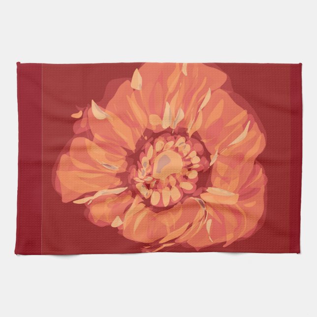 red poppie tea towel (Horizontal)