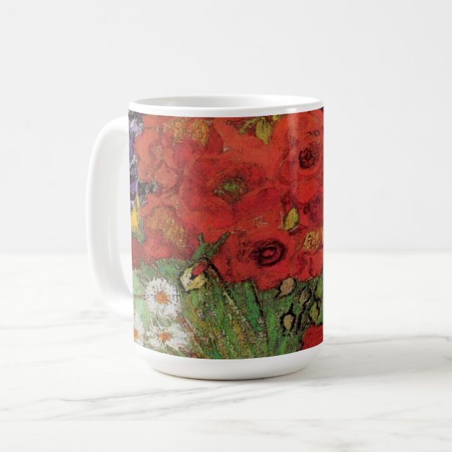 Red Poppies and Daisies By Vincent Van Gogh  Coffee Mug (Front Left)