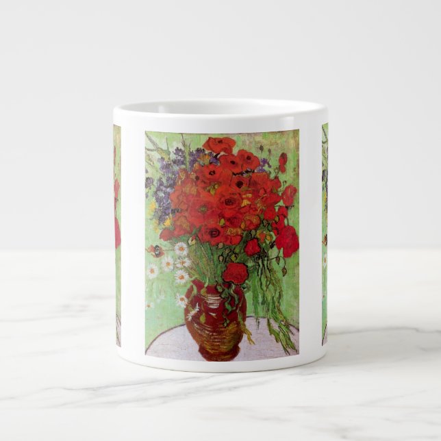 Red Poppies and Daisies by Vincent van Gogh Large Coffee Mug (Front)