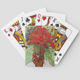 Red Poppies and Daisies by Vincent van Gogh Playing Cards