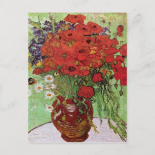 Red Poppies and Daisies By Vincent Van Gogh Postcard