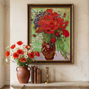 Red Poppies and Daisies by Vincent van Gogh Poster