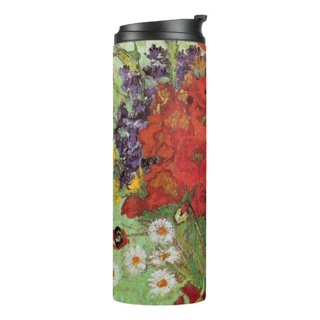 Red Poppies and Daisies by Vincent van Gogh Thermal Tumbler (Rotated Left)