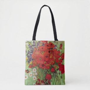 Red Poppies and Daisies by Vincent van Gogh Tote Bag
