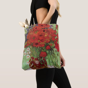 Red Poppies and Daisies By Vincent Van Gogh Tote Bag