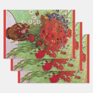 Red Poppies and Daisies by Vincent van Gogh Wrapping Paper Sheet