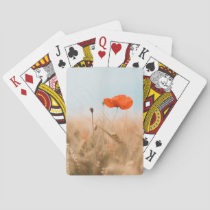 Red Poppies and Gold Barley Playing Cards