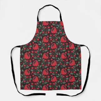 Red poppies apron