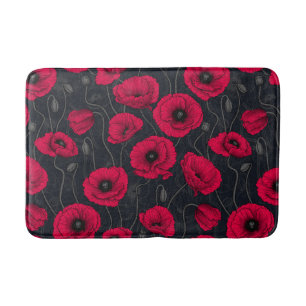 Red Poppies Bath Mat