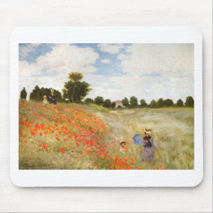 Red Poppies Blooming - Claude Monet Mouse Mat