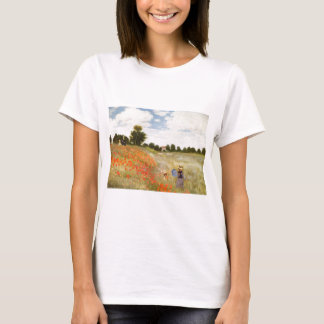 Red Poppies Blooming - Claude Monet T-Shirt
