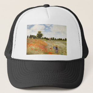 Red Poppies Blooming - Claude Monet Trucker Hat