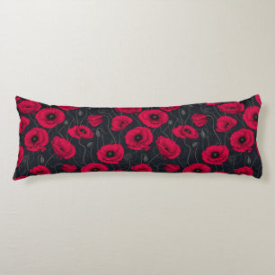 Red Poppies Body Cushion