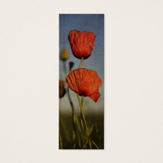 Red Poppies, bookmark (Front)