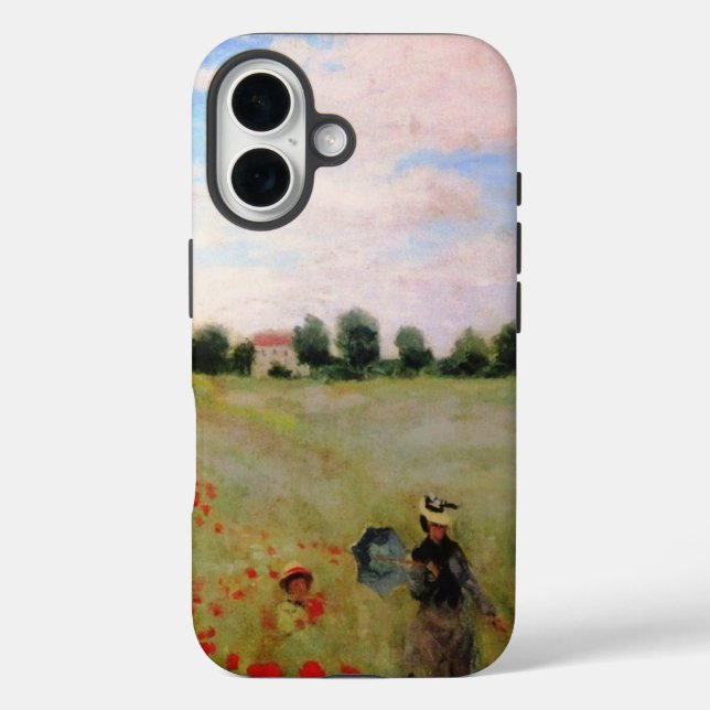 Red Poppies by Monet - Poppy Field Parasol Woman Case-Mate iPhone Case (Back)