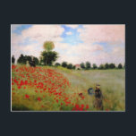 Red Poppies by Monet - Poppy Field Parasol Woman Postcard<br><div class="desc">Impressionist Landscape Painting by Claude Monet - Classic Masterpieces - Claude Monet's Impressionist Painting Series - Poppy Field</div>