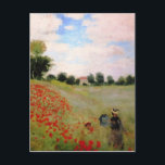 Red Poppies by Monet - Poppy Field Parasol Woman Postcard<br><div class="desc">Impressionist Landscape Painting by Claude Monet - Classic Masterpieces - Claude Monet's Impressionist Painting Series - Poppy Field</div>