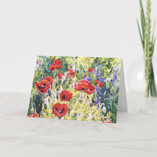 Red Poppies Card