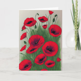 Red Poppies Card