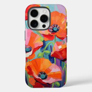 Red poppies iPhone 16 pro case