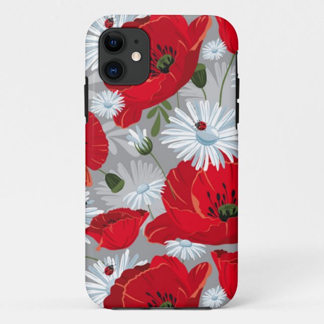 Red poppies Case-Mate iPhone case (Back)