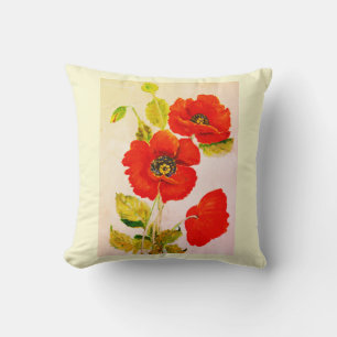 Red poppies cushion