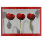 Red Poppies Cutting Board