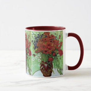 Red Poppies & Daisies (F280)Van Gogh Fine Art Mug
