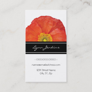 Red Poppies Elegant Business Card