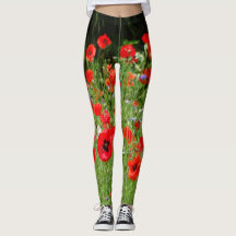 Red Poppies Field Legging