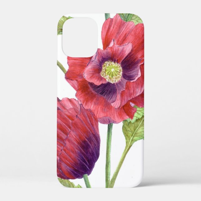 Red Poppies Floral Art Case-Mate iPhone Case (Back)