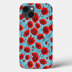 Red Poppies Flowers Perfect gift for flower lovers iPhone 13 Case