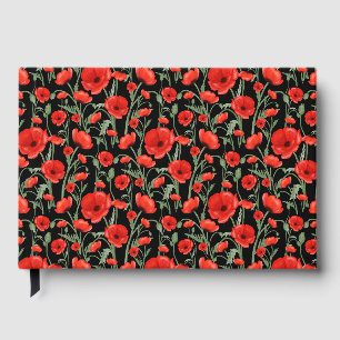Red Poppies Guest Book
