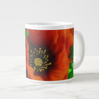 Red Poppies Large Coffee Mug