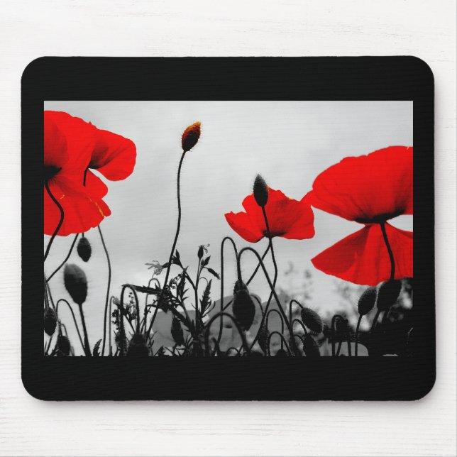 Red Poppies Mousepad (Front)