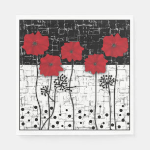 Red poppies  napkin
