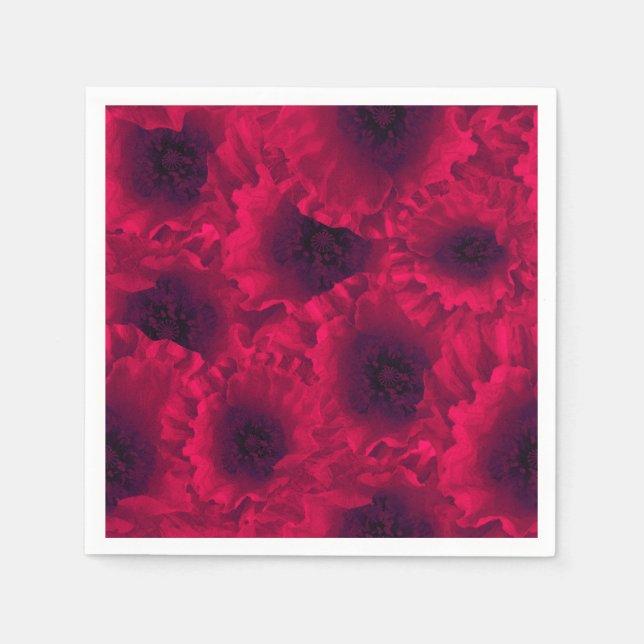 Red poppies , napkin (Front)